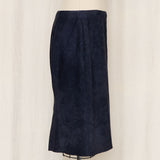 Ralph Lauren Navy Suede Skirt