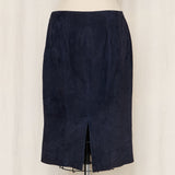 Ralph Lauren Navy Suede Skirt