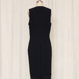 Moschino Black Midi Dress with Lace Trim