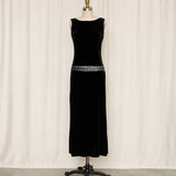 Robby Bee Velvet Low Back Dress