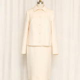 Dolce & Gabbana Wool Cream Skirt Suit