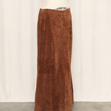 Wilsons Brown Suede Maxi Skirt