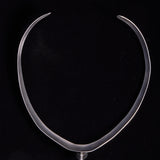 Sterling Silver Choker Necklace with Amethyst Stone