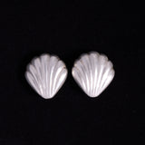 Sterling Silver Shell Clip On Earrings