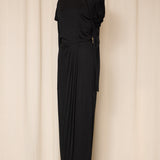 Vintage Jersey Gown Draped Shoulder