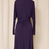 MaxMara Purple Ruched Dress