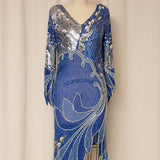 Vintage Blue Beaded Dress