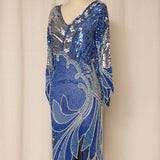 Vintage Blue Beaded Dress
