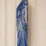 Vintage Blue Beaded Dress