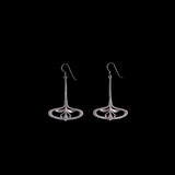 Sterling Silver Nouveau Style Drop Earrings