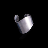 Sterling Silver Wide Bone Cuff Bracelet , Mexico