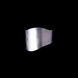 Sterling Silver Wide Bone Cuff Bracelet , Mexico