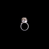 Sterling Silver Patterned Wood Ring