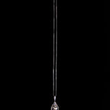 Sterling Silver Necklace with Patterned Wood Pendant