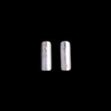 Sterling Silver Rectungular Concave Stud Earrings