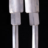 Sterling Silver Large 3 Tiered Earrings, Made in Mexico