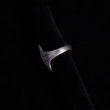 Sterling Silver Black Onyx Modernist Sculptural Ring