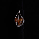 Sterling Silver Amber Shapy Ring