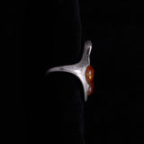 Sterling Silver Amber Shapy Ring