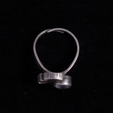 Vintage Sterling Silver Modernist Moonstone Ring