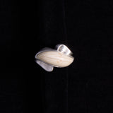 Sterling Silver Ring with Ivory Detail