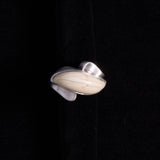 Sterling Silver Ring with Ivory Detail
