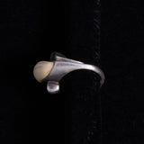 Sterling Silver Ring with Ivory Detail