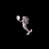 Sterling Silver Mermaid Brooch