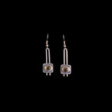 Sterling Silver Earrings with Oval Citrine Stones