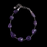 Sterling Silver and Amethyst Beads Necklace