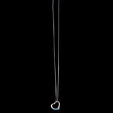 Sterling Silver Necklace with Open Heart Shaped Pendant