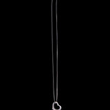 Sterling Silver Necklace with Open Heart Shaped Pendant