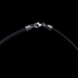 Sterling Silver V-Shaped Choker on Cord, Taxco
