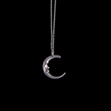 Silver Plated Moon Necklace