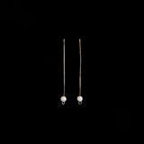 14K Gold Drop Earrings with Pearls