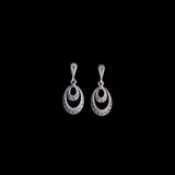 Sterling Silver Double Oval Stud Earrings