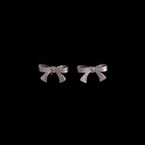 Sterling Silver Bow Stud Earrings