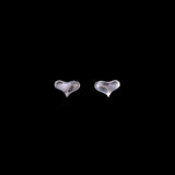 Sterling Silver Small Hearts Stud Earrings