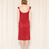 Joseph Suede Rust Midi Dress