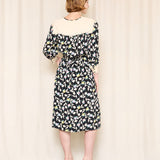 Celine Vintage Silk Floral Print Dress