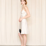 Armani Exchange Vintage Beaded Cream Silk Dress