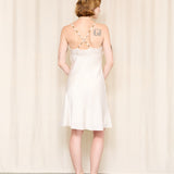 Armani Exchange Vintage Beaded Cream Silk Dress