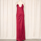 Ralph Lauren Vintage Burgundy Silk Slip Dress