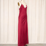Ralph Lauren Vintage Burgundy Silk Slip Dress