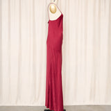 Ralph Lauren Vintage Burgundy Silk Slip Dress