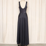 UW Black Maxi Dress with Lace Panels
