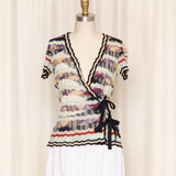 Missoni Colorblock Wrap Top