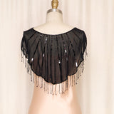 Black Beaded Collar Scarf