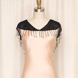 Black Beaded Collar Scarf