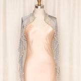 Vintage Grey Beaded Shawl